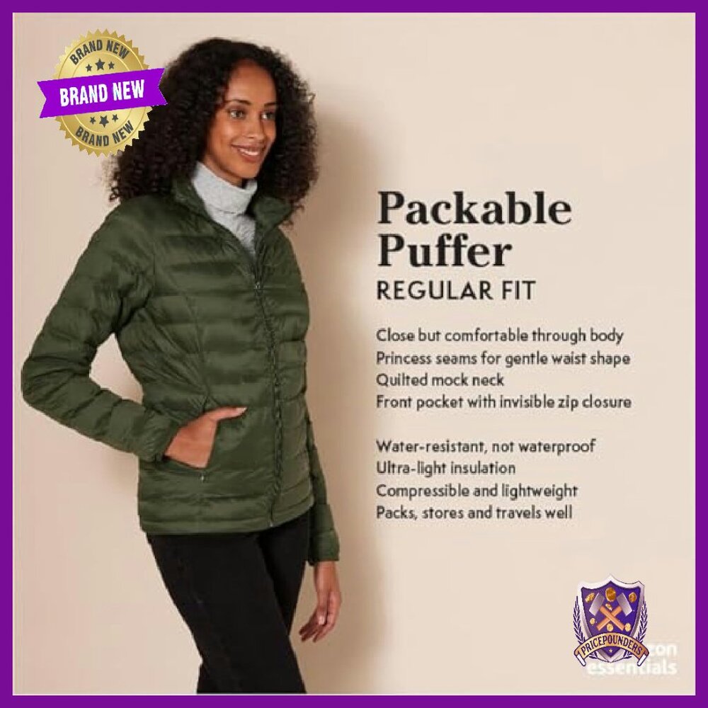 Lightweight Packable Puffer Jacket Long Sleeve Wa… - image 3